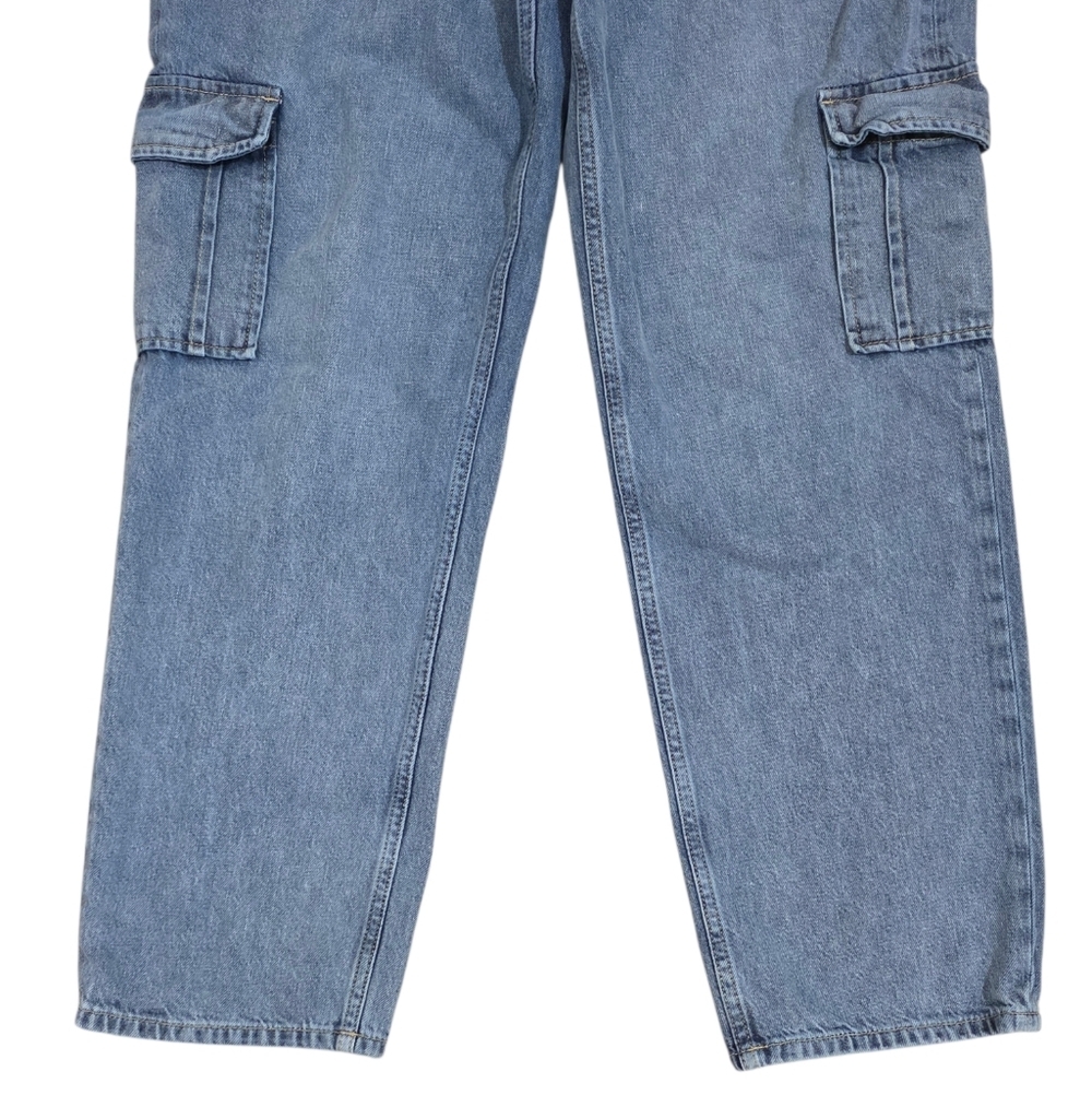 Rails Speedway Cargo Relaxed Boyfriend Pant Breezy Blue Wash Relaxed Denim Jeans - Picture 5 of 10